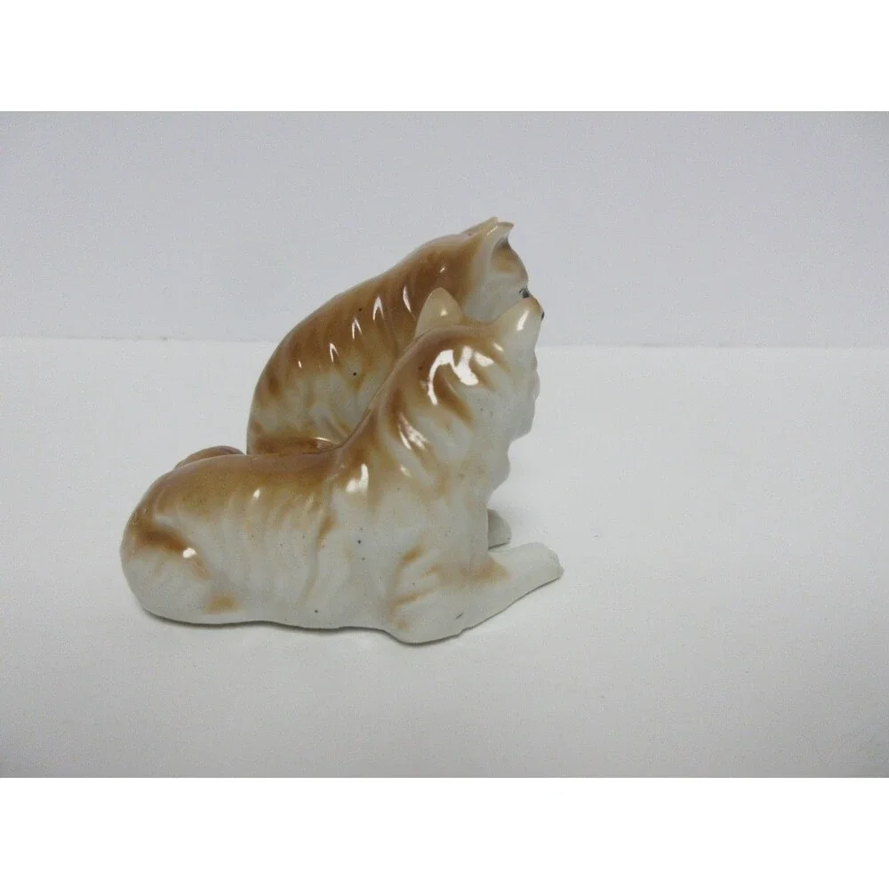 Vintage Wolves German Shepherd Dogs Figurines Japan Porcelain